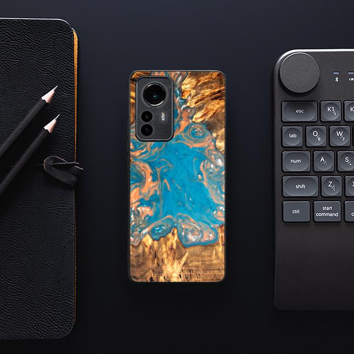 Etui na telefon Xiaomi 12 / 12X z żywicy i drewna - SYNERGY#B22