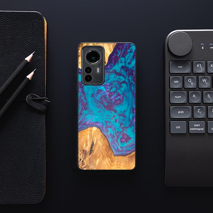 Etui na telefon Xiaomi 12 / 12X z żywicy i drewna - SYNERGY#B25