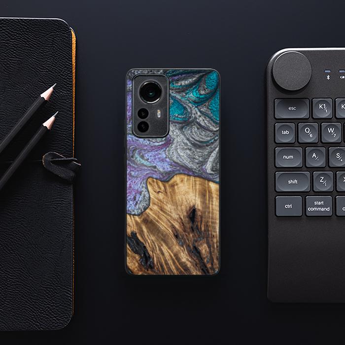 Etui na telefon Xiaomi 12 / 12X z żywicy i drewna - SYNERGY#C47