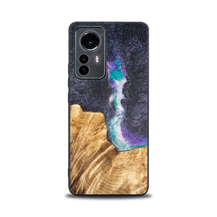 Etui na telefon Xiaomi 12 / 12X z żywicy i drewna - SYNERGY#C7