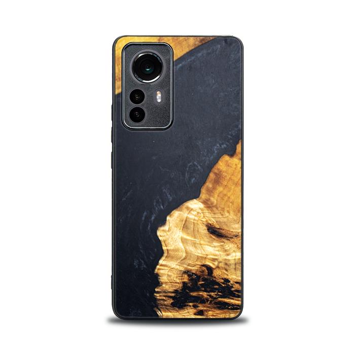 Etui na telefon Xiaomi 12 / 12X z żywicy i drewna - Synergy#B18