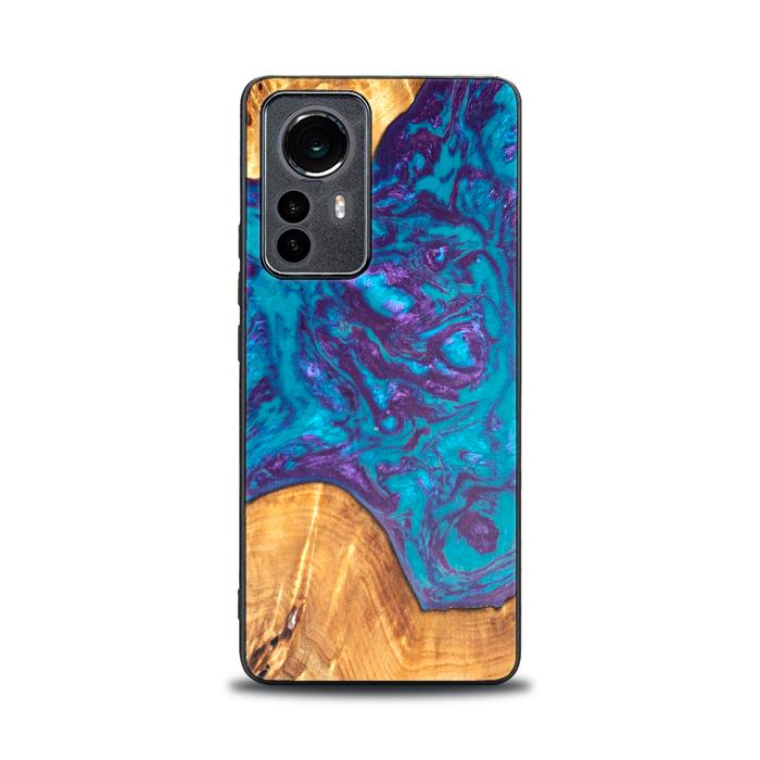 Etui na telefon Xiaomi 12 / 12X z żywicy i drewna - Synergy#B28