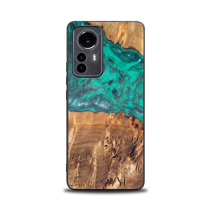 Etui na telefon Xiaomi 12 / 12X z żywicy i drewna - Synergy#D111