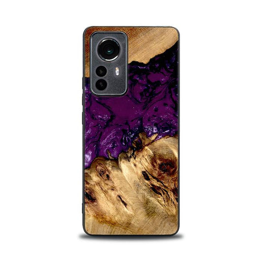 Etui na telefon Xiaomi 12 / 12X z żywicy i drewna - Synergy#D113