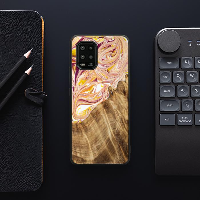 Xiaomi Mi 10 Lite etui na telefon z żywicy i drewna - SYNERGY#C48