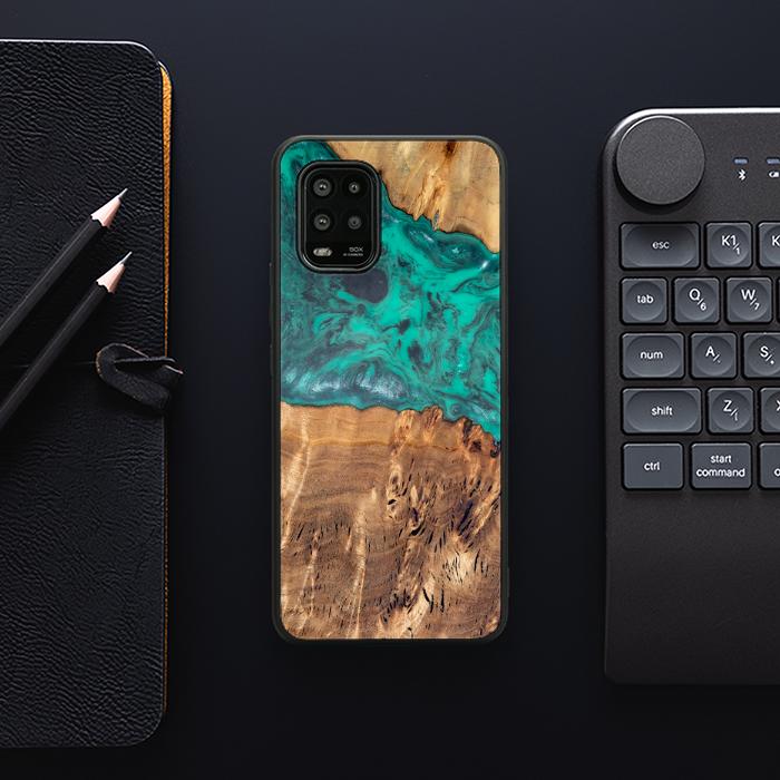 Xiaomi Mi 10 lite Etui na telefon z żywicy i drewna - Synergy#D111