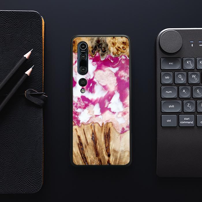 Xiaomi Mi 10 Pro Handyhülle aus Kunstharz und Holz - Synergy#D124