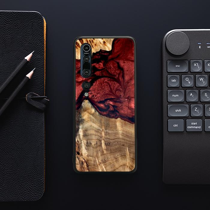 Xiaomi Mi 10 Handyhülle aus Kunstharz und Holz - Synergy#D122