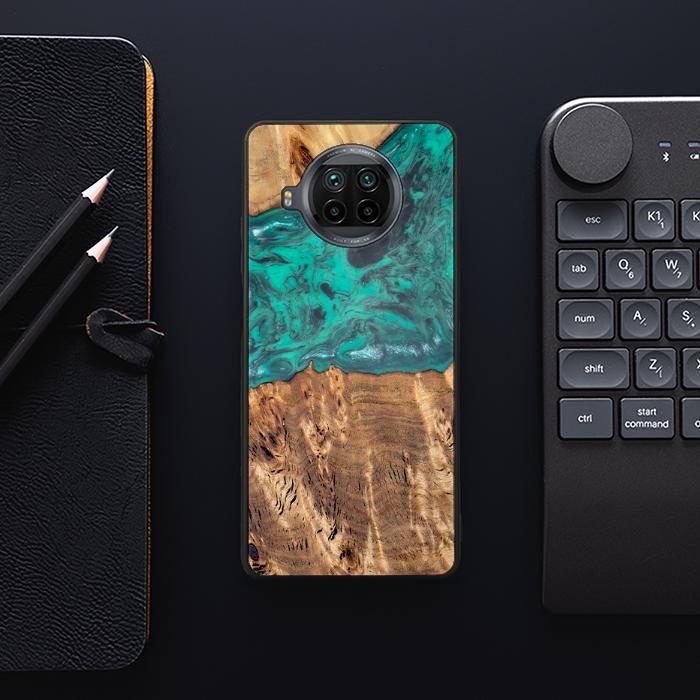 Xiaomi Mi 10T lite Handyhülle aus Harz und Holz - Synergy#D108