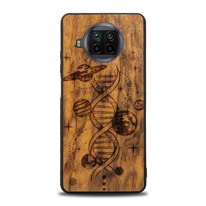 Xiaomi Mi 10T lite Drewniane etui na telefon - kosmiczne DNA (Imbuia)