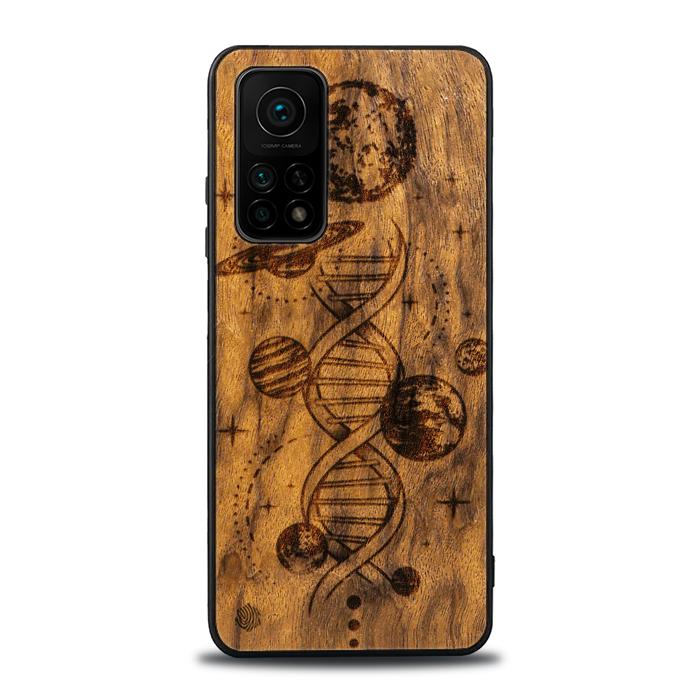 Xiaomi Mi 10T / 10T Pro Wooden Phone Case - Space DNA (Imbuia)
