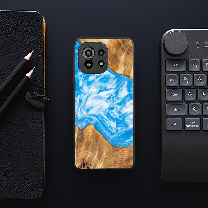 Xiaomi Mi 11 lite / 5G / 5G NE Resin & Wood Phone Case - SYNERGY#A28
