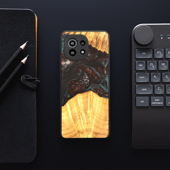Xiaomi Mi 11 Etui na telefon lite / 5G / 5G NE z żywicy i drewna - SYNERGY#B42