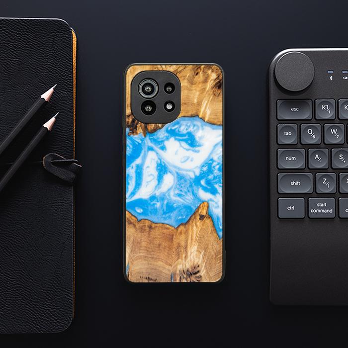 Xiaomi Mi 11 Etui na telefon z żywicy i drewna lite / 5G / 5G NE - Synergy# A34