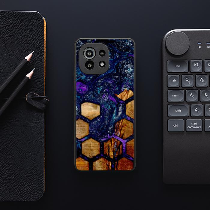 Xiaomi Mi 11 lite / 5G / 5G NE Handyhülle aus Kunstharz und Holz - Synergy#D105