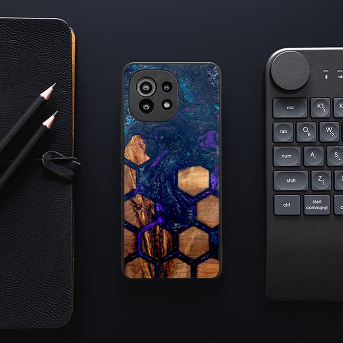 Xiaomi Mi 11 Etui na telefon z żywicy i drewna lite / 5G / 5G NE - Synergy#D106