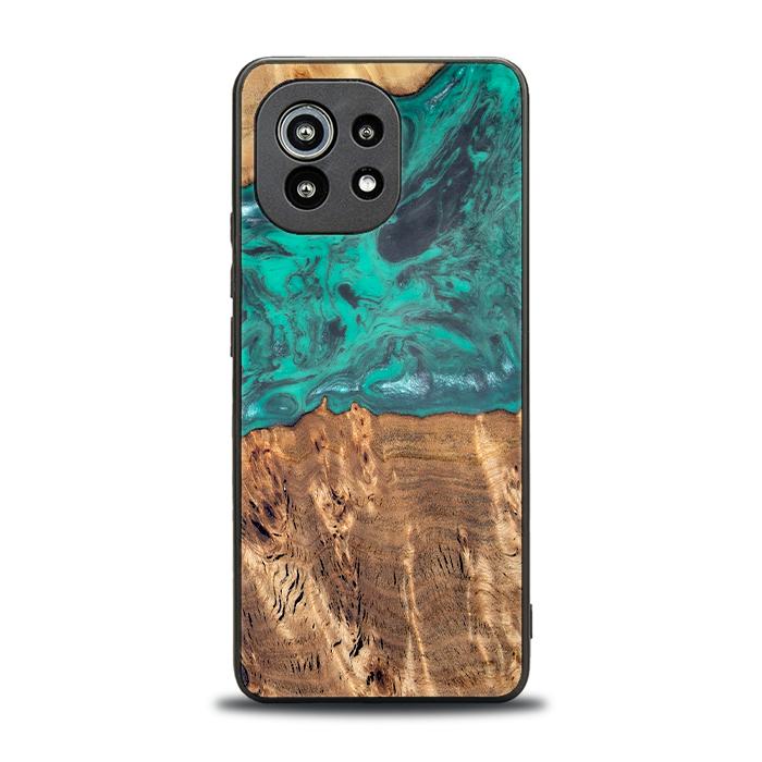 Xiaomi Mi 11 Etui na telefon z żywicy i drewna lite / 5G / 5G NE - Synergy#D108