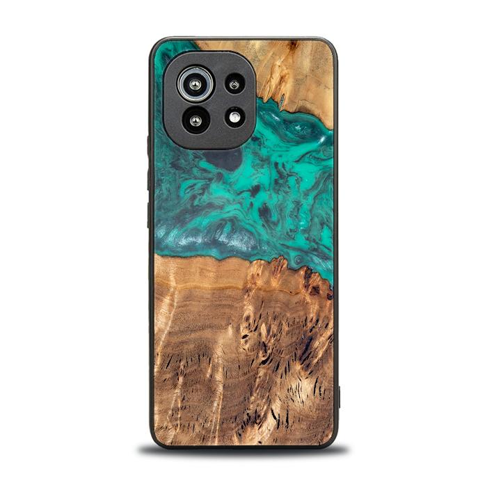 Xiaomi Mi 11 lite / 5G / 5G NE Handyhülle aus Harz und Holz - Synergy#D111