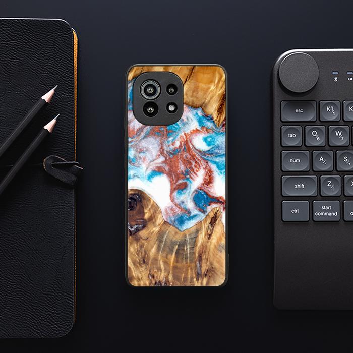 Xiaomi Mi 11 lite / 5G / 5G NE Handyhülle aus Kunstharz und Holz - Synergy#D125