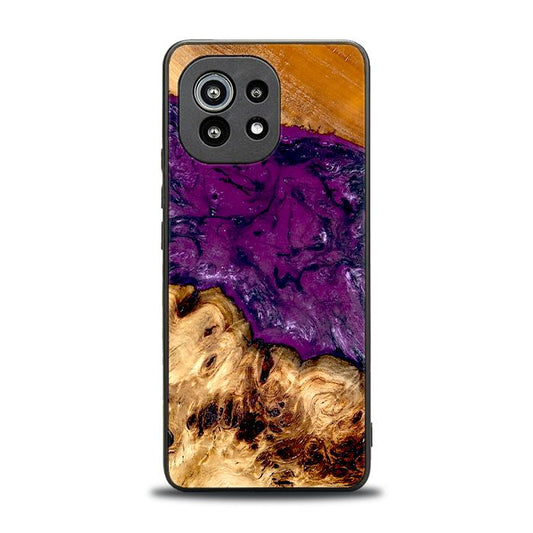 Xiaomi Mi 11 lite / 5G / 5G NE Handyhülle aus Harz und Holz - Synergy#D130