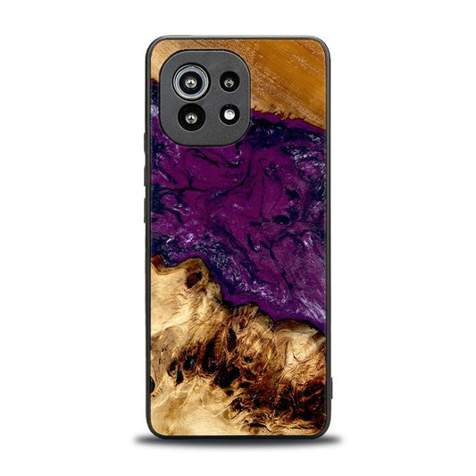 Xiaomi Mi 11 lite / 5G / 5G NE Handyhülle aus Harz und Holz - Synergy#D134