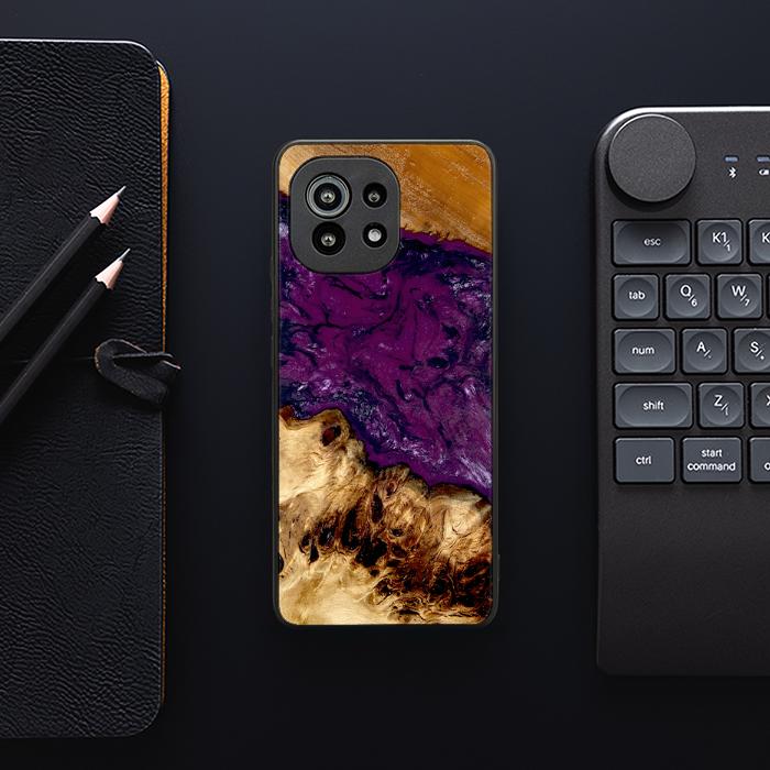 Xiaomi Mi 11 lite / 5G / 5G NE Handyhülle aus Harz und Holz - Synergy#D134