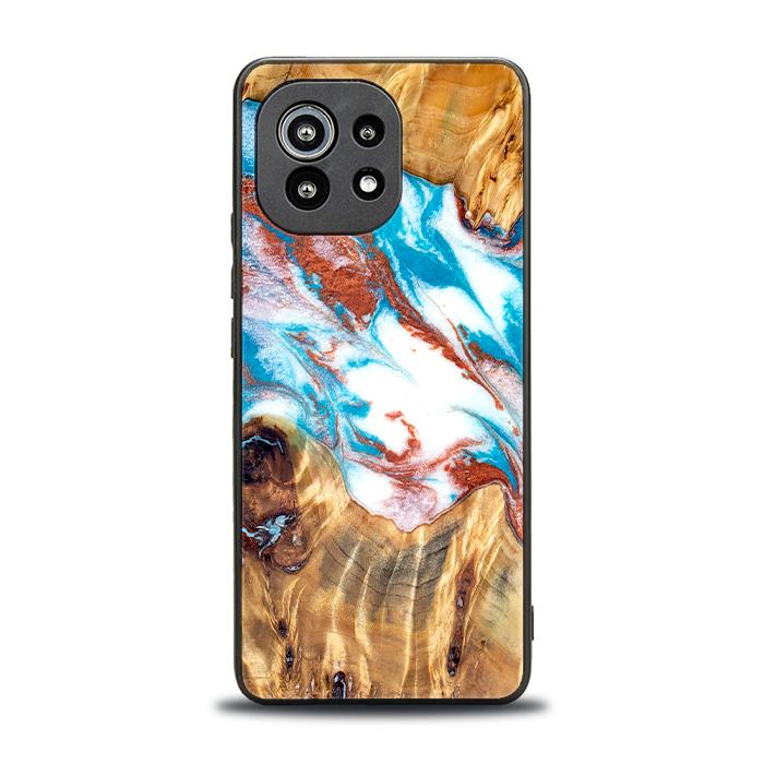 Xiaomi Mi 11 lite / 5G / 5G NE Handyhülle aus Harz und Holz - Synergy#D137