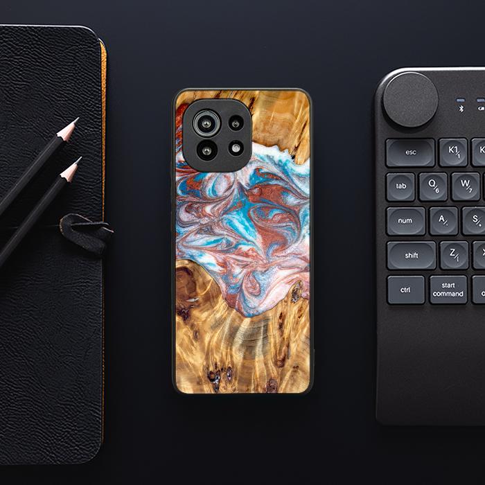 Xiaomi Mi 11 lite / 5G / 5G NE Handyhülle aus Harz und Holz - Synergy#D138