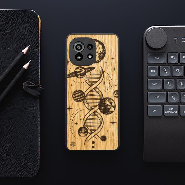Xiaomi Mi 11 lite / 5G / 5G NE Wooden Phone Case - Space DNA (Oak)