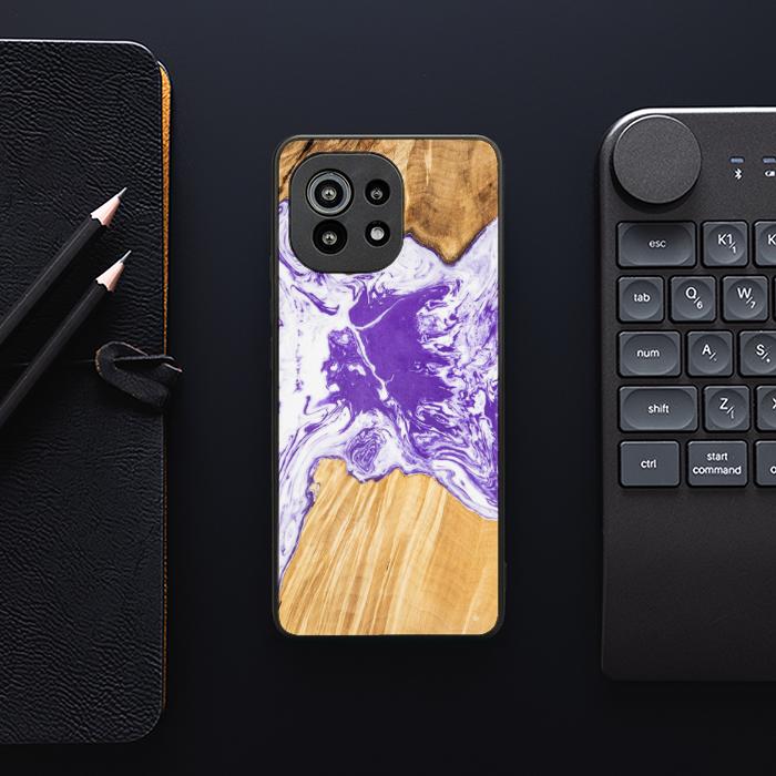 Xiaomi Mi 11 Etui na telefon z żywicy i drewna - SYNERGY# A80