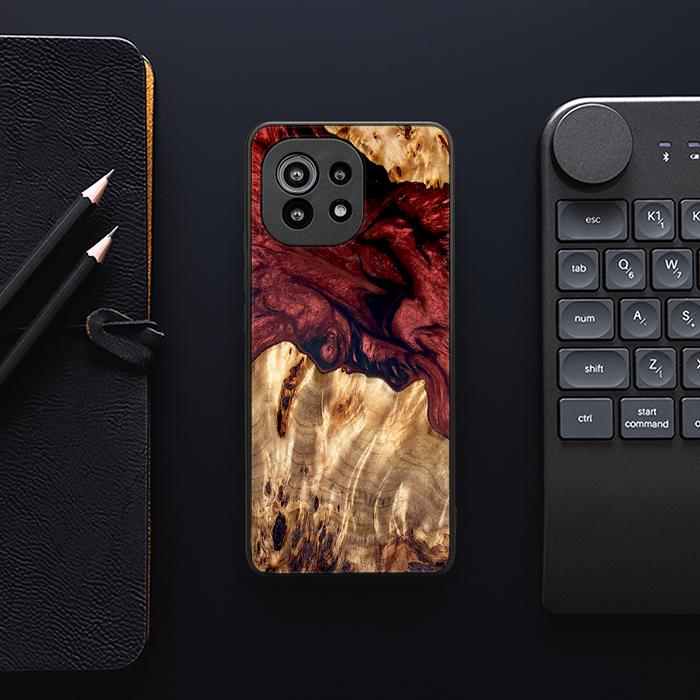 Xiaomi Mi 11 Etui na telefon z żywicy i drewna - Synergy#D121