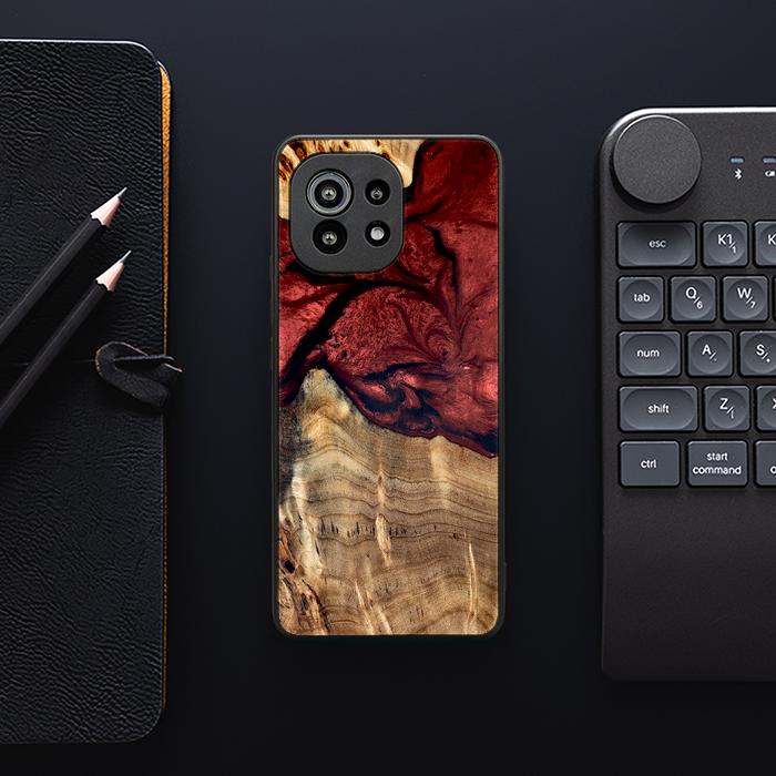 Xiaomi Mi 11 Etui na telefon z żywicy i drewna - Synergy#D122