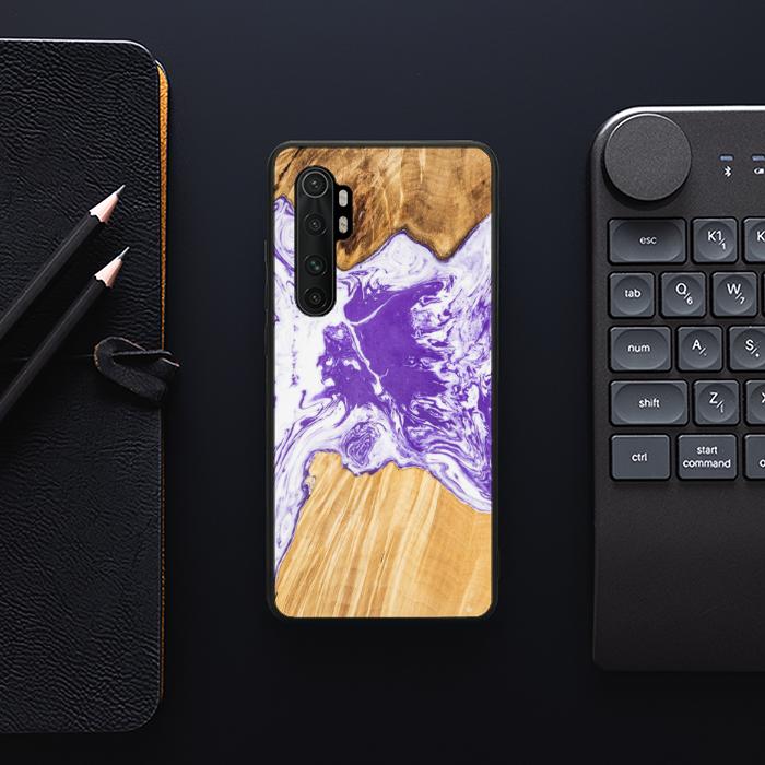 Xiaomi Mi NOTE 10 lite Etui na telefon z żywicy i drewna - SYNERGY# A80