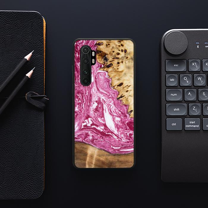 Xiaomi Mi NOTE 10 lite Etui na telefon z żywicy i drewna - Synergy#129