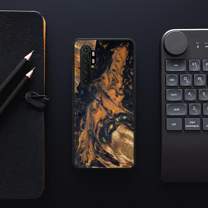 Xiaomi Mi NOTE 10 lite Etui na telefon z żywicy i drewna - Synergy#162