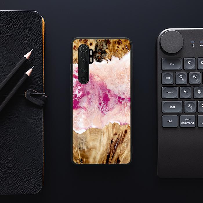 Xiaomi Mi NOTE 10 lite Etui na telefon 10 Lite wykonane z żywicy i drewna - Synergy#D119