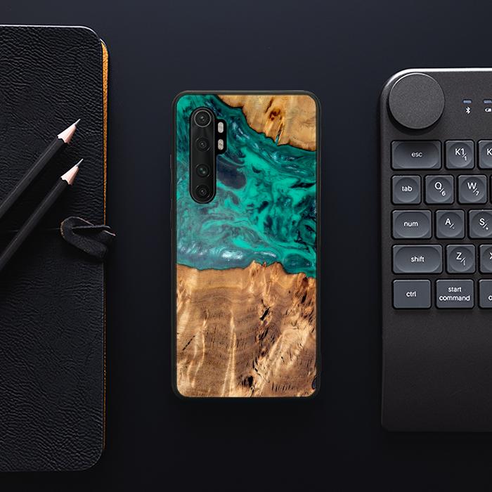 Xiaomi Mi NOTE 10 lite Etui na telefon z żywicy i drewna - Synergy#D133
