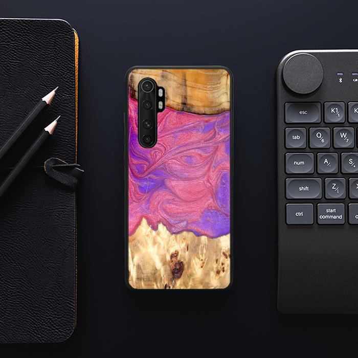 Xiaomi Mi NOTE 10 lite Handyhülle aus Harz und Holz - Synergy#D136