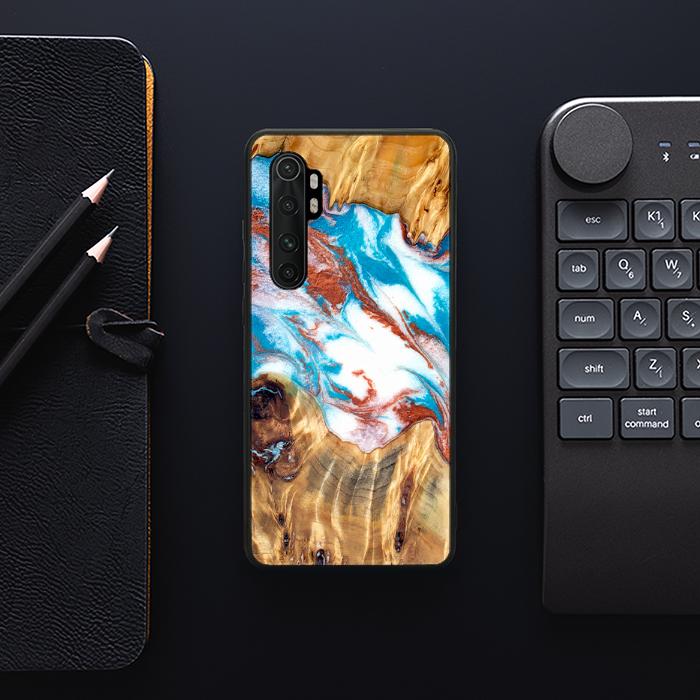 Xiaomi Mi NOTE 10 lite Handyhülle aus Harz und Holz - Synergy#D137