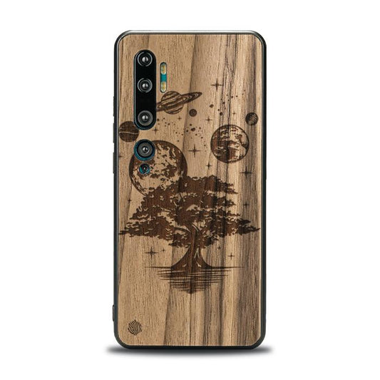 Xiaomi Mi NOTE 10/10 Pro Handyhülle aus Holz – Galaktischer Garten
