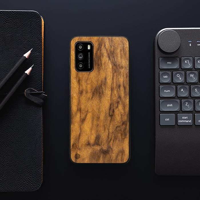 Xiaomi POCO M3 Handyhülle aus Holz - Imbuia