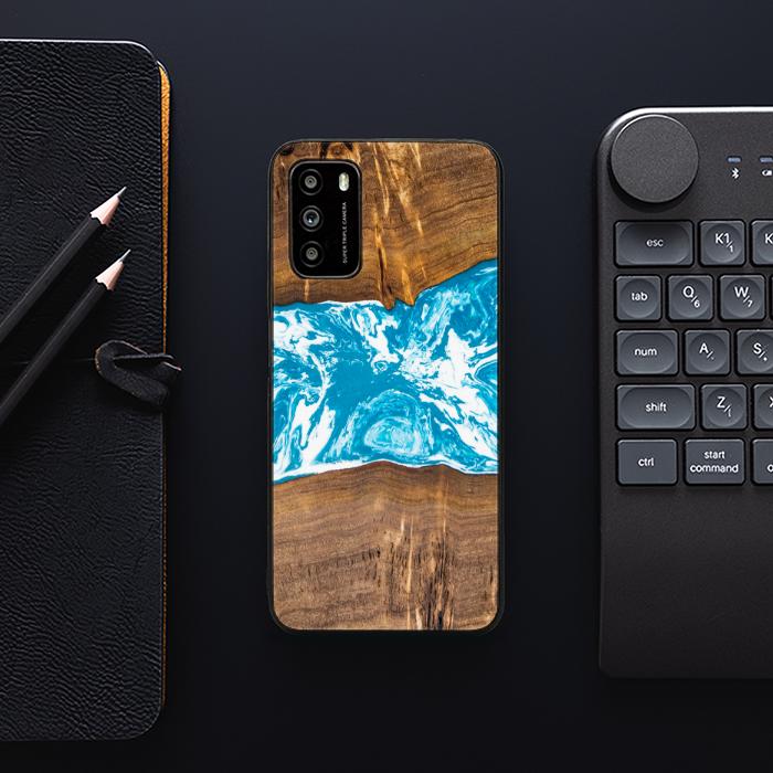 Xiaomi POCO M3 Handyhülle aus Kunstharz und Holz - SYNERGY# A7