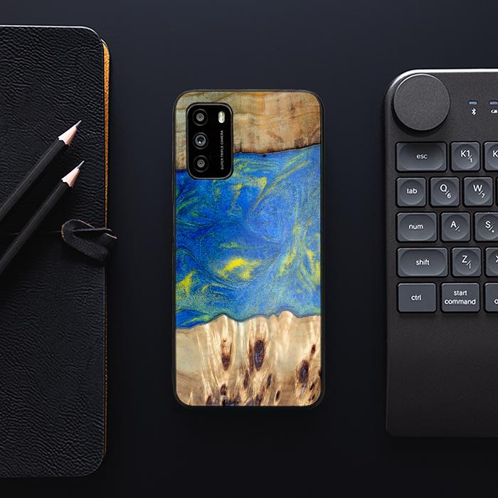 Xiaomi POCO M3 Handyhülle aus Kunstharz und Holz - Synergy#D128