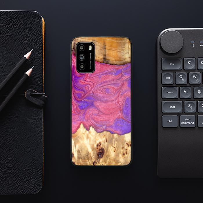 Xiaomi POCO M3 Handyhülle aus Harz und Holz - Synergy#D136