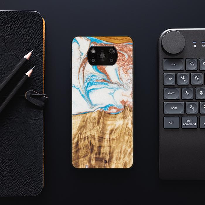 Etui na telefon z żywicy i drewna Xiaomi POCO X3 / X3 Pro - SYNERGY#47