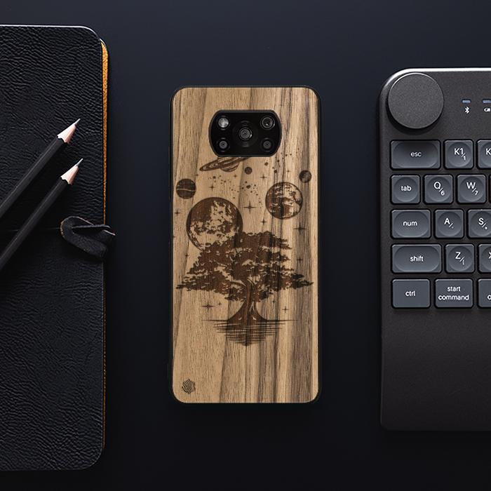 Xiaomi POCO X3 / X3 Pro Wooden Phone Case - Galactic Garden