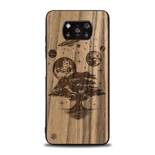 Xiaomi POCO X3 / X3 Pro Handyhülle aus Holz – Galactic Garden