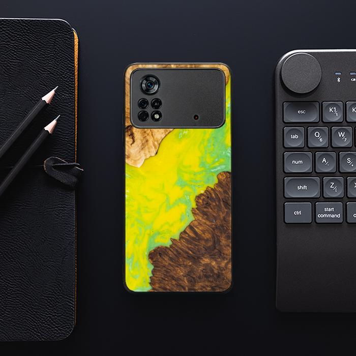Xiaomi POCO X4 Pro 5G Etui na telefon z żywicy i drewna - SYNERGY#A12