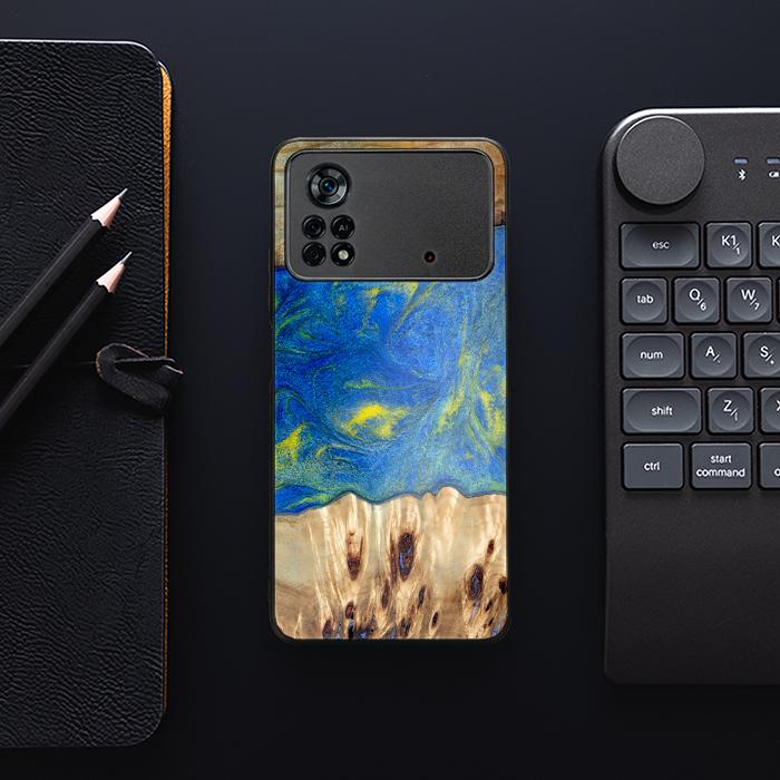 Xiaomi POCO X4 Pro 5G Resin & Wood Phone Case - Synergy#D128