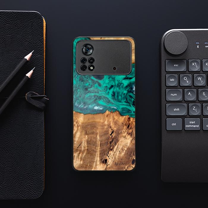 Xiaomi POCO X4 Pro 5G Etui na telefon z żywicy i drewna - Synergy#D133